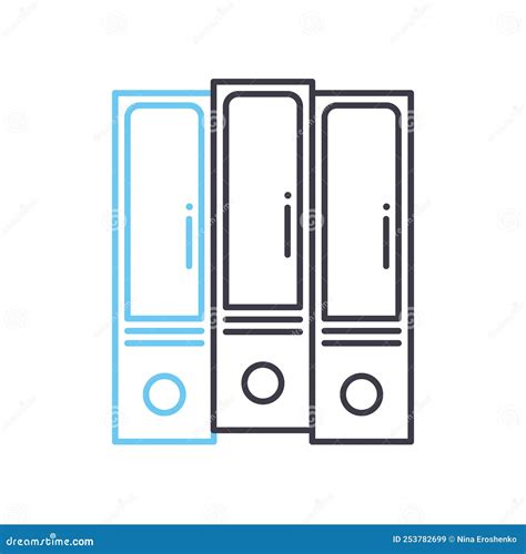 Files And Folders Line Icon Outline Symbol Vector Illustration