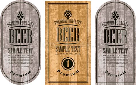 Labels For The Beer Stock Vector Illustration Of Black 25912736