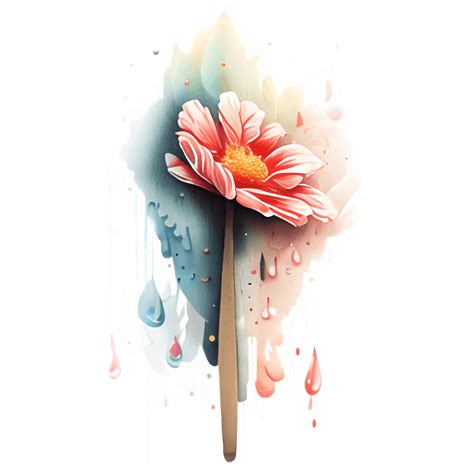 Raindrop Flower Fusion Digital Graphic Creative Fabrica