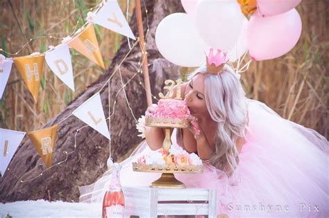 Kirsti S Golden Birthday Adult Cake Smash Photo Session Sunshyne Pix