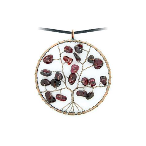 Pendentif Arbre De Vie Grenat Almandin Fantastic Talismans