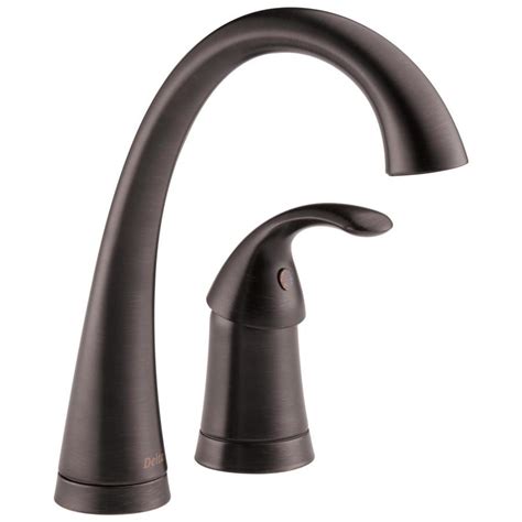 Shop Delta Pilar Waterfall Venetian Bronze 1-Handle Bar and Prep Faucet ...