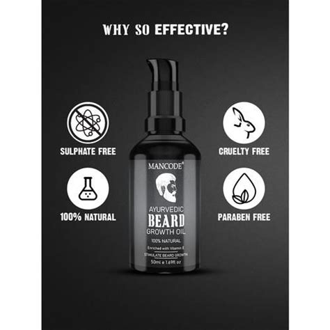 Buy Mancode Ayurvedic Beard Growth Oil Natural Enriched With