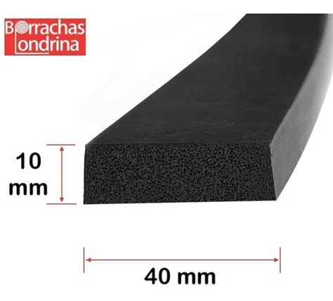 Borracha Perfil Esponjoso Vedação 40x10 Mm Macio 10 Metros à venda em