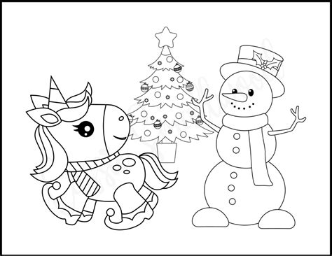 Cute Christmas Unicorn Coloring Pages Free Printables Cassie Smallwood