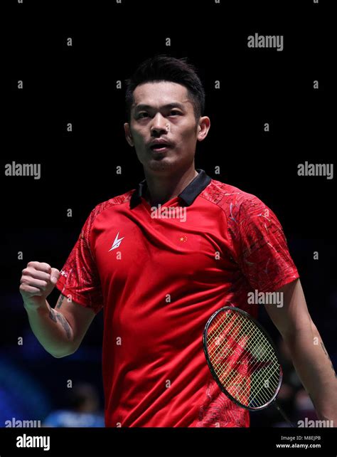 Birmingham UK 16th Mar 2018 Lin Dan Of China Reacts During The Men