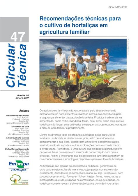 Pdf Recomendações Técnicas Para O Cultivo De Hortaliças Dokumentips