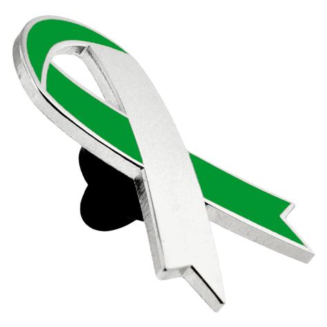 Awareness Ribbon Green Engravable Pin Pinmart