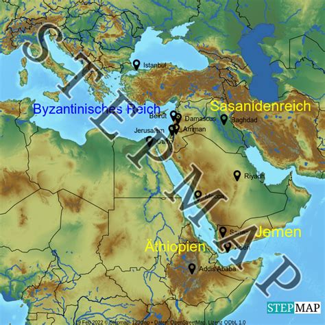 Stepmap Vorderer Orient Landkarte F R Welt