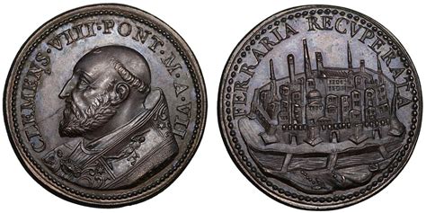 Papal States. Clement VIII (1592-1605). Posthumous Medal 1599 Rare ...