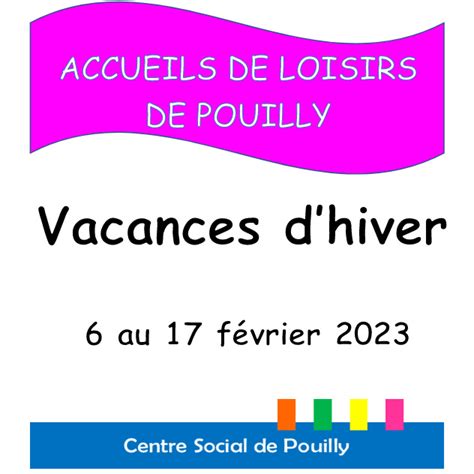 Programmes Vacances Accueils De Loisirs Du Au F Vrier Centre