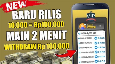 Aplikasi Penghasil Saldo Dana Gratis Main Game 1 Menit Dibayar Rp100