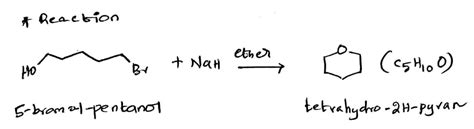 Solved When 5 Bromo 1 Pentanol Is Treated With Sodium Hydride In