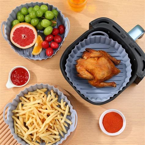 Airfryer Silicone Baking Tray Silicone Air Fryer Oven Baking Tray Pizza