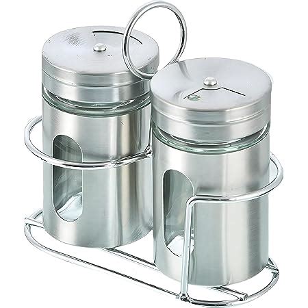 Buy INSPIRA HOME Spice Jar Stainless Steel Glass With Holder Stand