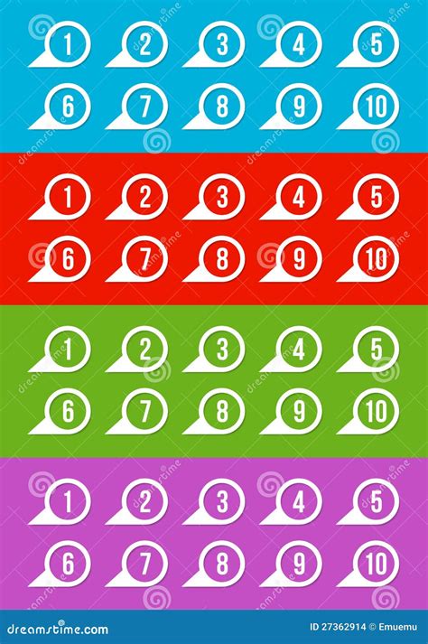 Labels With Numbers Stock Vector Illustration Of Graphic 27362914