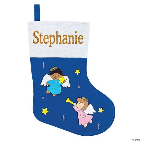 Personalized Angel Christmas Stocking Oriental Trading