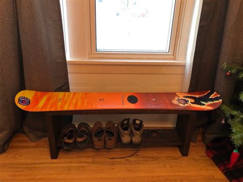 Handmade Snowboard Bench Etsy In 2020 Bench Home Decor Handmade