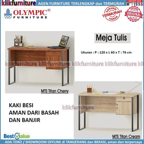 Jual Meja Tulis Meja Kantor Kaki Besi MTS TITAN Olympic Di Lapak