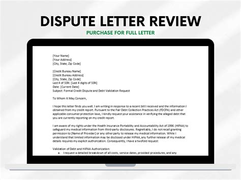 Validate Debt Credit Dispute Letter Template Bundle Diy Credit