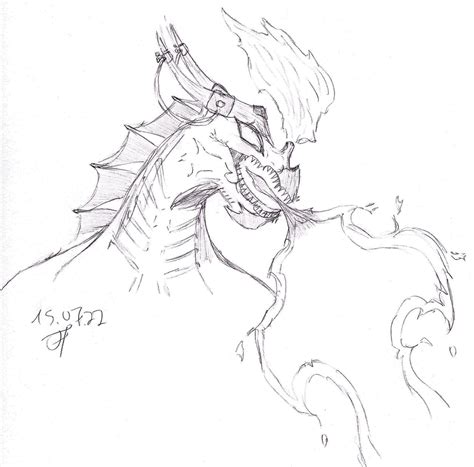 Fire Dragon Sketch by MaikoFL on DeviantArt