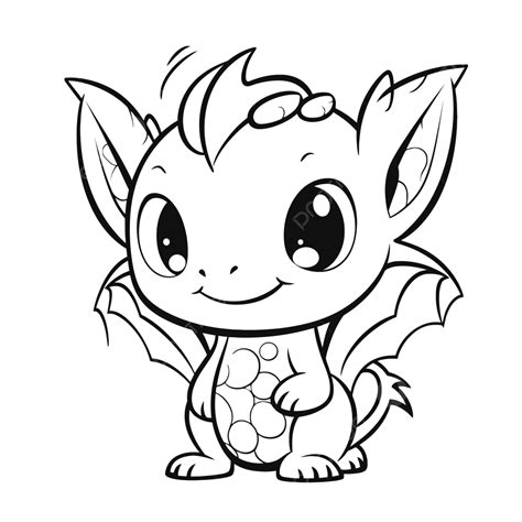 Cute Dragon Coloring Pages Small Baby Dragon Coloring Pages Outline ...