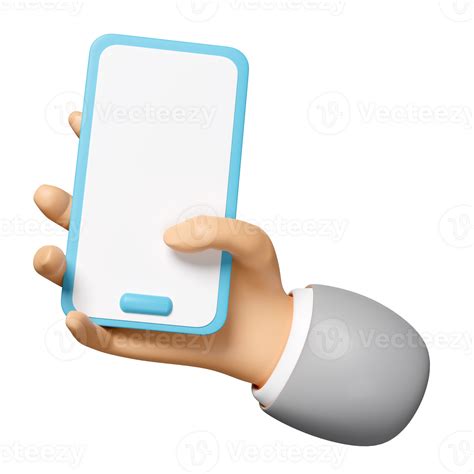 3d Hand Holding Smartphone Isolated Hand Using Mobile Phone Screen Phone Template Empty