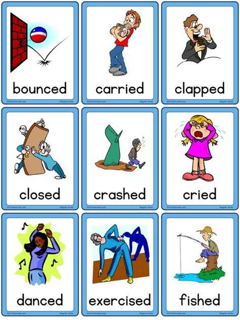 Action Flashcards Set A Esl Flashcards