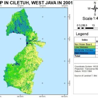 Wetness map of Ciletuh Geopark in 2001 | Download Scientific Diagram