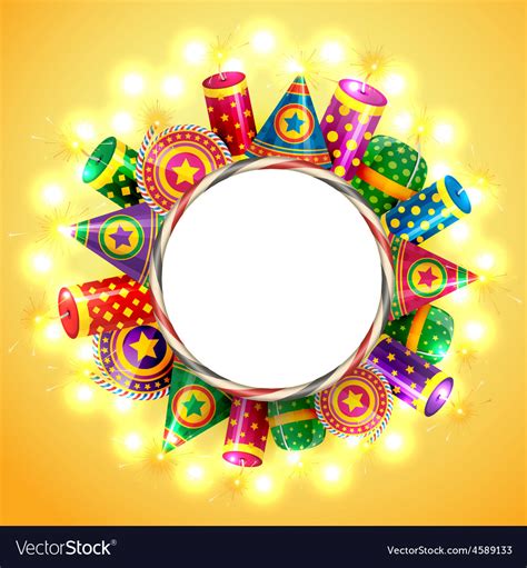 Diwali crackers background Royalty Free Vector Image