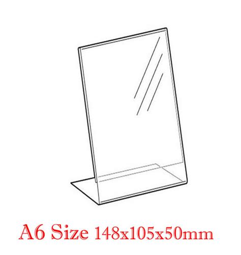 Acrylic Poster Menu Holder Perspex Leaflet Display Stands A4 A5 A6 A7 A8 B8