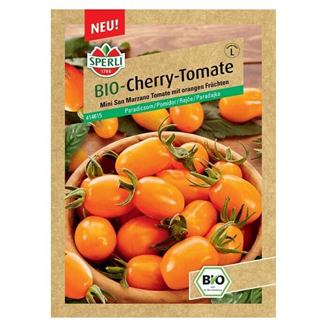 Sperli Gemüsesamen BIO Cherry Tomaten Solanum lycopersicum Saatzeit