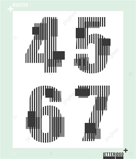 Modern Alphabet Fonts Vector Design Images, Number Font Template Modern ...