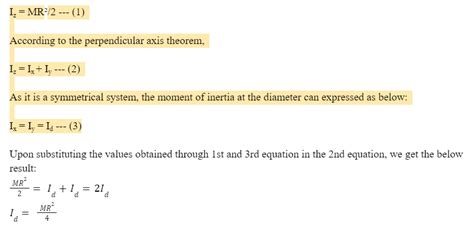 Perpendicular Axis Theorem