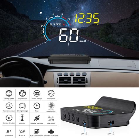 M12 Car OBD2 GPS HUD Heads Up Display