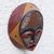 Handcrafted Circular West African Wall Mask In Red Tones Praise God