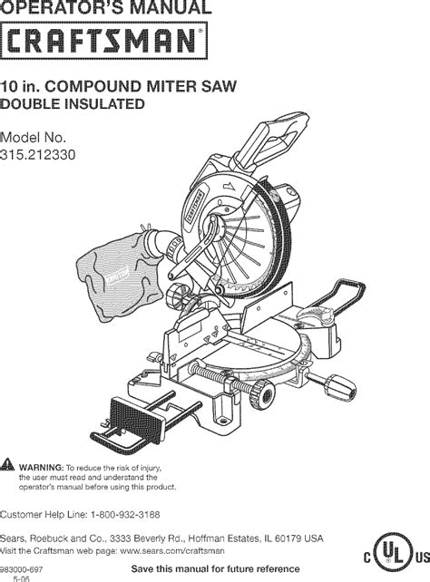 Craftsman 10 Inch Sliding Compound Miter Saw Replacement Parts