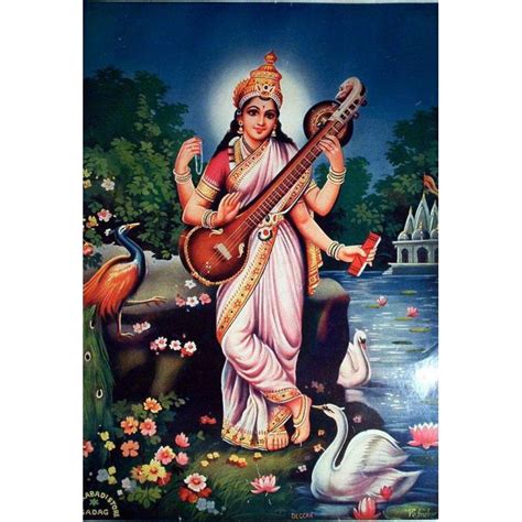 Jual Lukisan Cetak Dewi Saraswati Plus Bingkai Uk 85x55 Shopee Indonesia