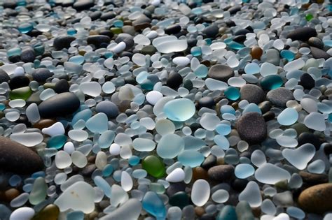 Premium AI Image | Sea glass on a beach