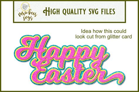 Happy Easter Layered Paper Cut Svg File Graphic By Vera Bees Svgs