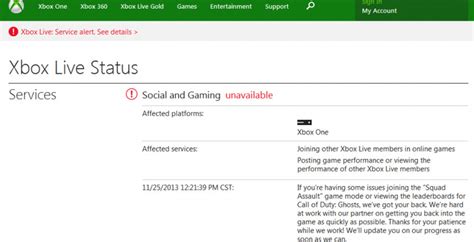 Xbox Live Down For Social And Gaming It S Not Just You SlashGear