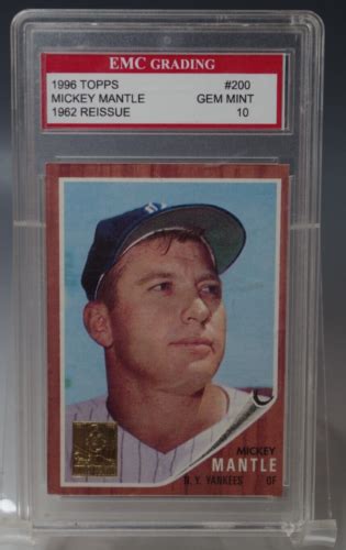 Mickey Mantle Topps Reprint Card Yankees Baseball Graded