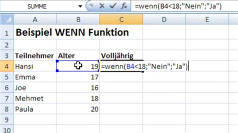 Excel Wenn Funktion Einfach Erkl Rt Youtube