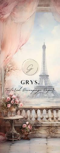 Grys Textured Decoupage Paper Shabby In Pink Paris Door Redesigns