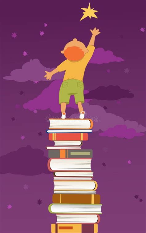 Чтение библиотеки книги мальчика Иллюстрация вектора - иллюстрации ...