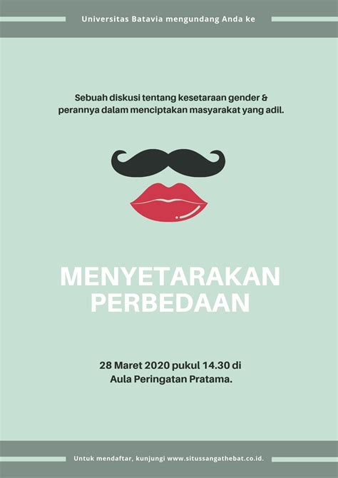 Gunakan Contoh Poster Kesetaraan Gender Gratis Canva