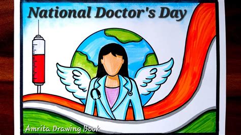 National Doctors Day Poster Drawing Doctors Day Drawing Easy How To