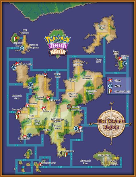 heres  route map   downda region  fakemon region themed