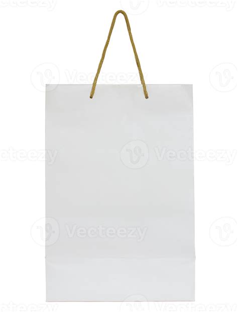 White Paper Bag Isolated With Clipping Path For Mockup 10793975 Png