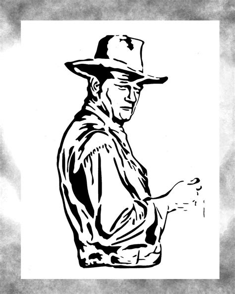 John Wayne Stencil